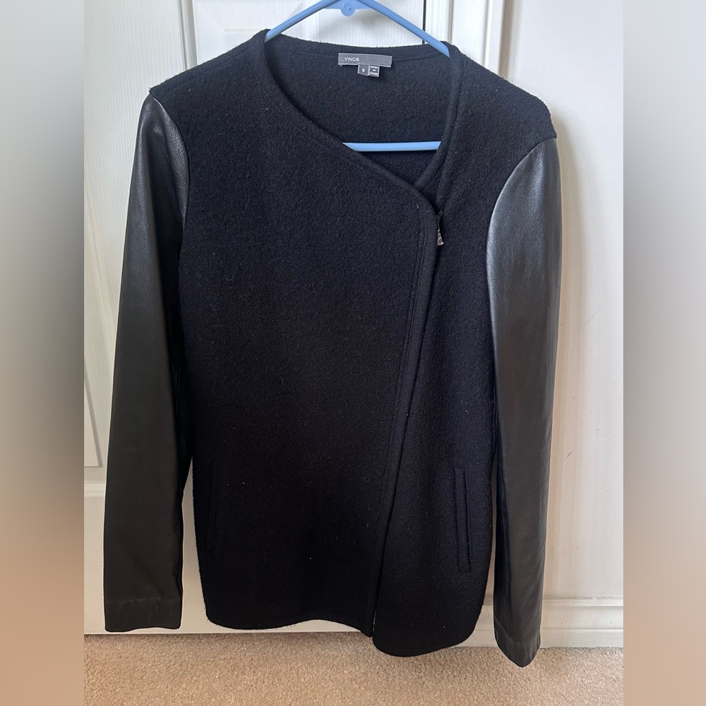 Vince Leather and Wool Asymmetrical
Moto Jacket NWOT
